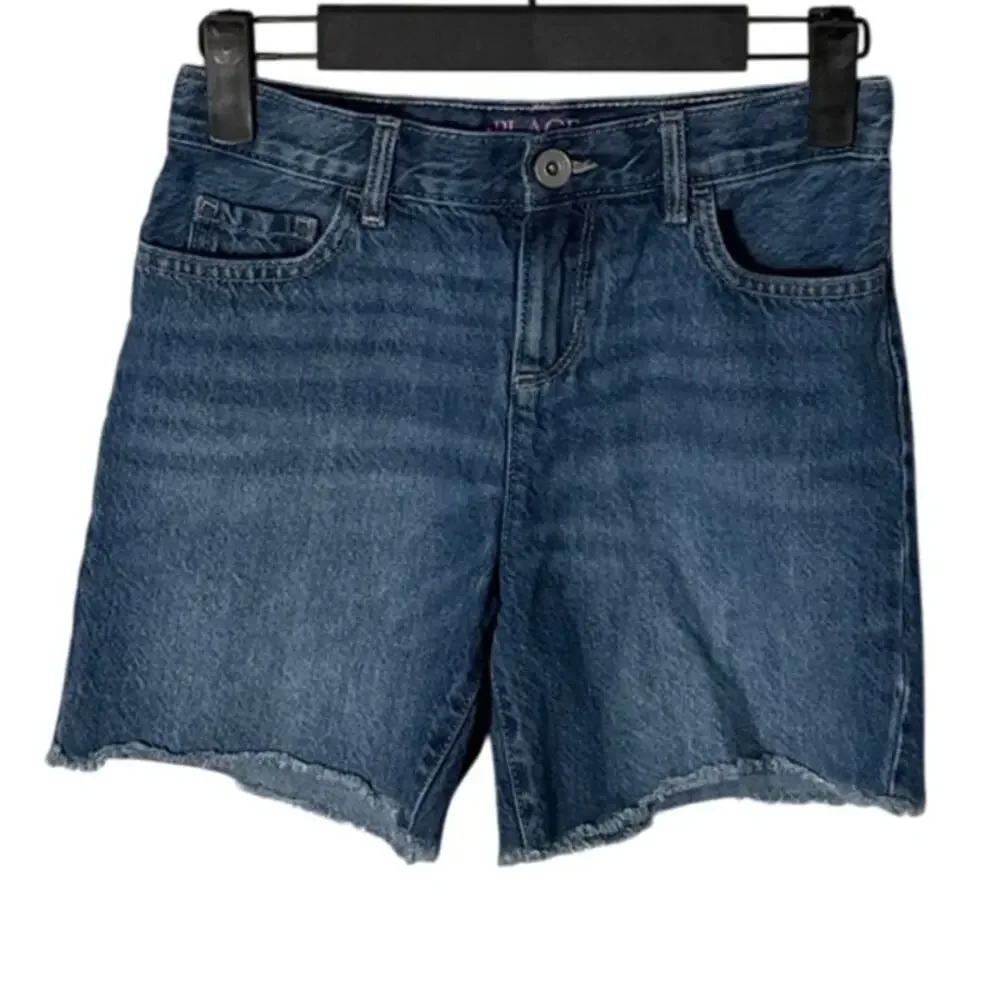 The Children's Place Girls Straight Denim Midi Shorts Blue Size‎ 10